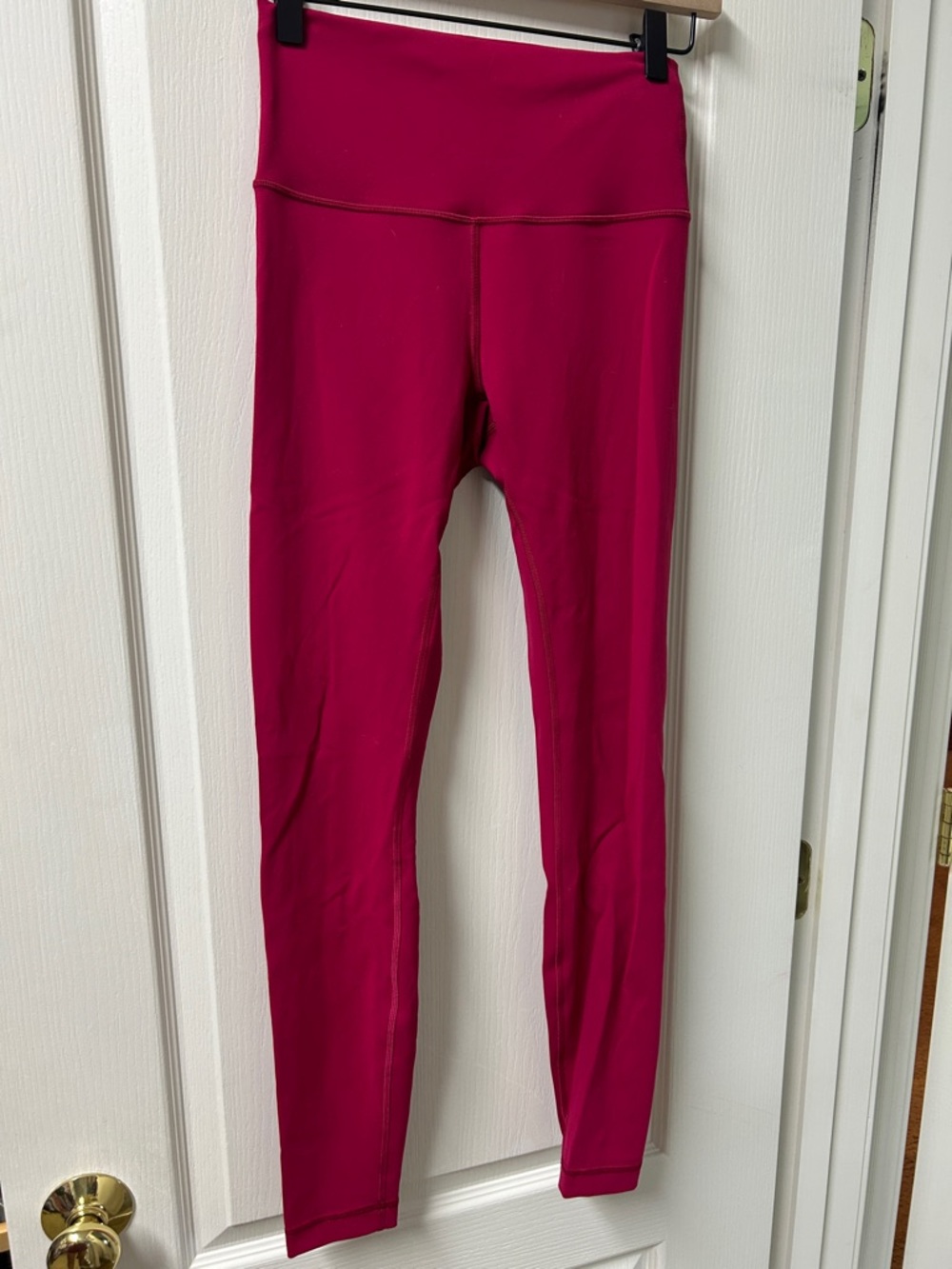 lululemon athletica Wunder Train 28” High-Rise Leggings in Ruby Red